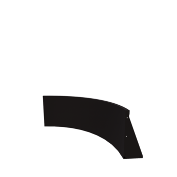 Acél támfal - Belső ív - 100 x 100 x 50 cm - RAL9005 matt (fekete)