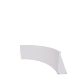Acél támfal - Külső ív - 100 x 100 x 50 cm - RAL9010 matt (fehér)