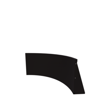 Acél támfal - Belső ív - 100 x 100 x 60 cm - RAL9005 matt (fekete)