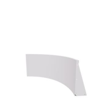Acél támfal - Belső ív - 100 x 100 x 60 cm - RAL9010 matt (fehér)
