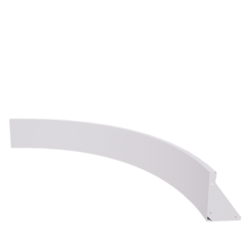 Acél támfal - Belső ív - 150 x 150 x 30 cm - RAL9010 matt (fehér)