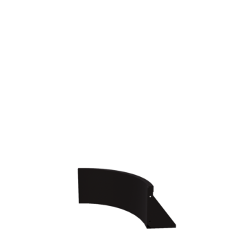 Acél támfal - Belső ív - 50 x 50 x 30 cm - RAL9005 matt (fekete)