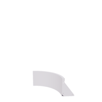 Acél támfal - Belső ív - 50 x 50 x 30 cm - RAL9010 matt (fehér)