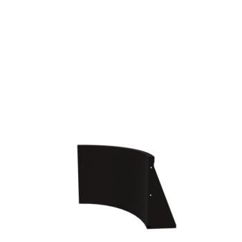 Acél támfal - Külső ív - 50 x 50 x 50 cm - RAL9005 matt (fekete)