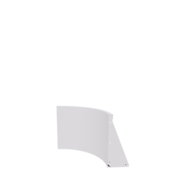 Acél támfal - Külső ív - 50 x 50 x 50 cm - RAL9010 matt (fehér)