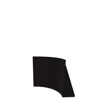 Acél támfal - Belső ív - 50 x 50 x 60 cm - RAL9005 matt (fekete)