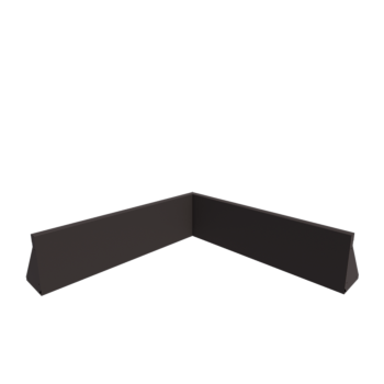 Acél támfal - Belső sarok - 100 x 100 x 30 cm - RAL7016 matt (antracitszürke)