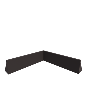 Acél támfal - Belső sarok - 100 x 100 x 30 cm - RAL7016 matt (antracitszürke)