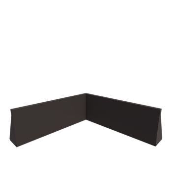 Acél támfal - Belső sarok - 100 x 100 x 40 cm - RAL7016 matt (antracitszürke)