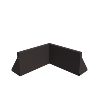 Acél támfal - Belső sarok - 50 x 50 x 30 cm - RAL7016 matt (antracitszürke)