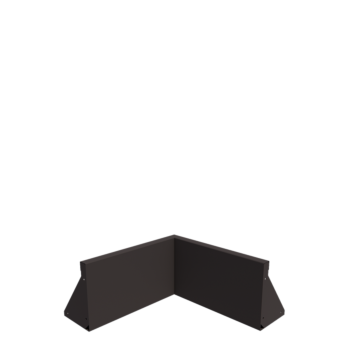 Acél támfal - Belső sarok - 50 x 50 x 30 cm - RAL7016 matt (antracitszürke)