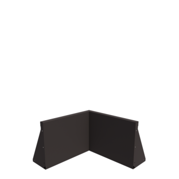 Acél támfal - Belső sarok - 50 x 50 x 40 cm - RAL7016 matt (antracitszürke)