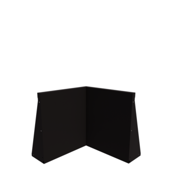 Acél támfal - Belső sarok - 50 x 50 x 60 cm - RAL9005 matt (fekete)