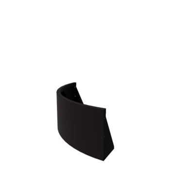 Acél támfal - Külső ív - 100 x 100 x 40 cm - RAL9005 matt (fekete)
