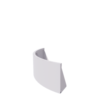 Acél támfal - Külső ív - 100 x 100 x 40 cm - RAL9010 matt (fehér)