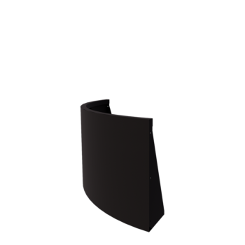 Acél támfal - Külső ív - 100 x 100 x 60 cm - RAL9005 matt (fekete)