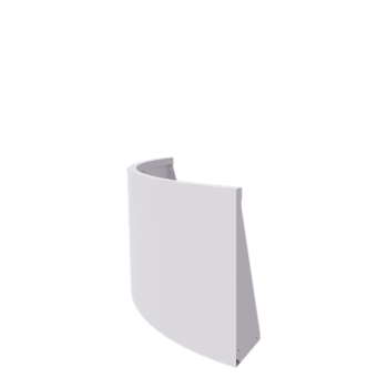 Acél támfal - Külső ív - 100 x 100 x 60 cm - RAL9010 matt (fehér)