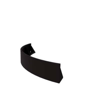 Acél támfal - Külső ív - 150 x 150 x 30 cm - RAL9005 matt (fekete)