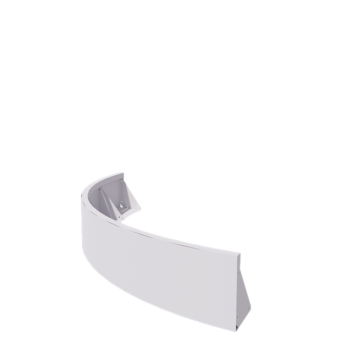 Acél támfal - Külső ív - 150 x 150 x 30 cm - RAL9010 matt (fehér)