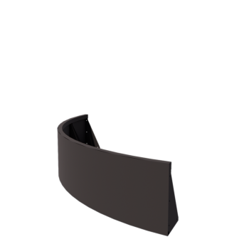 Acél támfal - Külső ív - 150 x 150 x 40 cm - RAL7016 matt (antracitszürke)