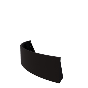 Acél támfal - Külső ív - 150 x 150 x 40 cm - RAL9005 matt (fekete)
