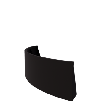 Acél támfal - Külső ív - 150 x 150 x 50 cm - RAL9005 matt (fekete)
