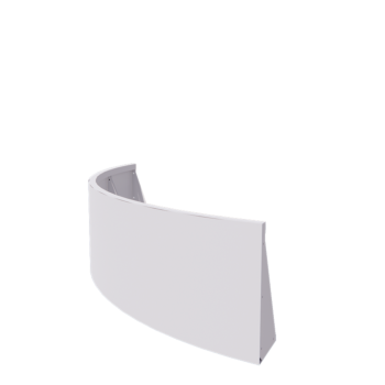 Acél támfal - Külső ív - 150 x 150 x 50 cm - RAL9010 matt (fehér)