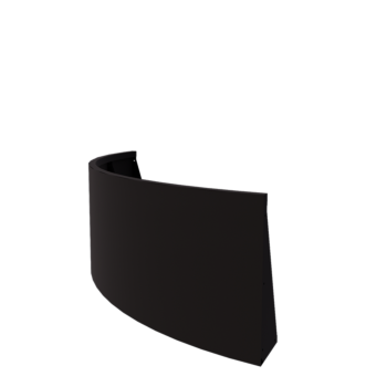 Acél támfal - Külső ív - 150 x 150 x 60 cm - RAL9005 matt (fekete)
