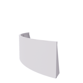 Acél támfal - Külső ív - 150 x 150 x 60 cm - RAL9010 matt (fehér)