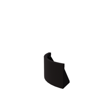 Acél támfal - Külső ív - 50 x 50 x 30 cm - RAL9005 matt (fekete)