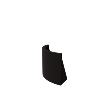 Acél támfal - Külső ív - 50 x 50 x 40 cm - RAL9005 matt (fekete)