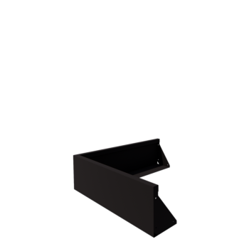 Acél támfal - Külső sarok - 100 x 100 x 30 cm - RAL9005 matt (fekete)