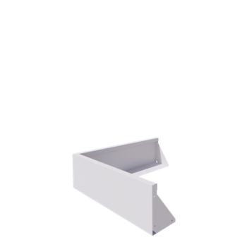 Acél támfal - Külső sarok - 100 x 100 x 30 cm - RAL9010 matt (fehér)