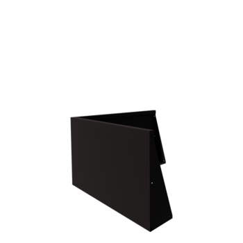 Acél támfal - Külső sarok - 100 x 100 x 60 cm - RAL9005 matt (fekete)