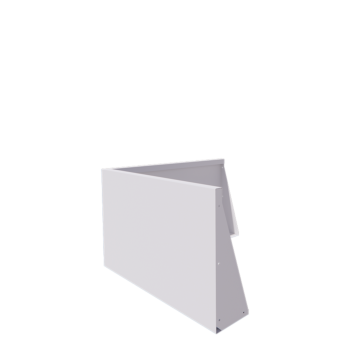 Acél támfal - Külső sarok - 100 x 100 x 60 cm - RAL9010 matt (fehér)