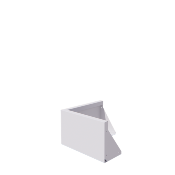 Acél támfal - Külső sarok - 50 x 50 x 30 cm - RAL9010 matt (fehér)