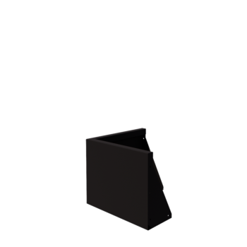 Acél támfal - Külső sarok - 50 x 50 x 40 cm - RAL9005 matt (fekete)