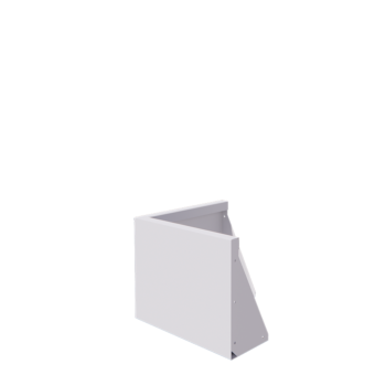 Acél támfal - Külső sarok - 50 x 50 x 40 cm - RAL9010 matt (fehér)