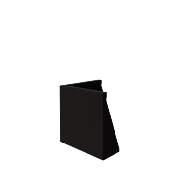Acél támfal - Külső sarok - 50 x 50 x 50 cm - RAL9005 matt (fekete)