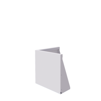 Acél támfal - Külső sarok - 50 x 50 x 50 cm - RAL9010 matt (fehér)