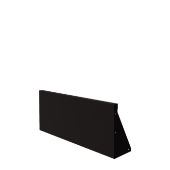 Acél támfal - Egyenes - 100 x 40 cm - RAL9005 matt (fekete)