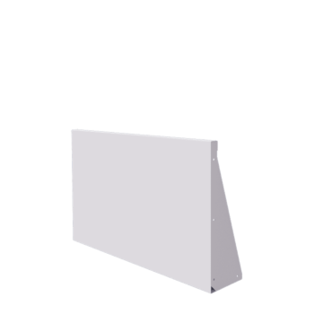 Acél támfal - Egyenes - 100 x 60 cm - RAL9010 matt (fehér)