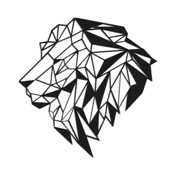 Acél fali dekoráció - Oroszlán 2.0 Large - 81,3 x 80 cm