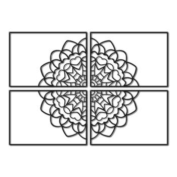 Fém fali dekoráció Mandala *OP=OP