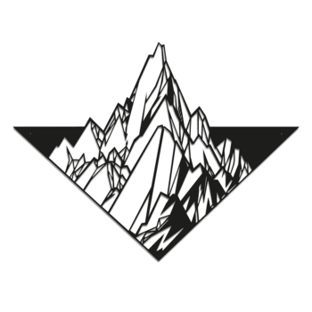 Acél fali dekoráció - Hegy Small - 45,9 x 60 cm