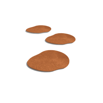 Corten acél lépőkő Organikus 30 x 30 cm