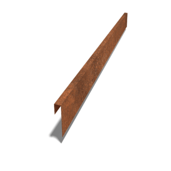 Corten acél fedőprofil 15 x 5 x 5 cm (hossza 240 cm)