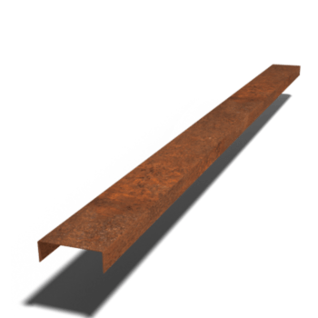 Corten acél fedőprofil 5 x 15 x 5 cm (hossza 240 cm)