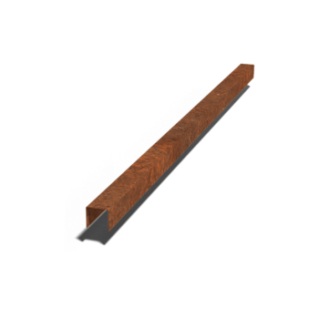 Corten acél fedőprofil 5 x 5 x 5 cm (hossza 150 cm)