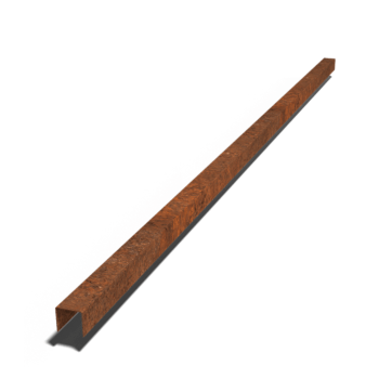 Corten acél fedőprofil 5 x 5 x 5 cm (hossza 240 cm)